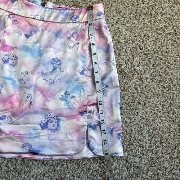 Sugar Thrillz Pink Blue Purple Pastel Angel A-Line Mini Skirt Casual Small - Picture 8 of 8